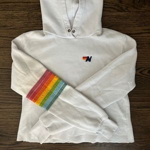 Aviator Nation cropped hooded sweatshirt